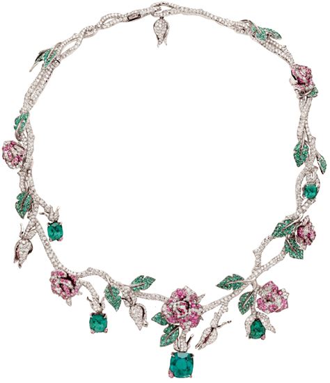 dior rose necklace